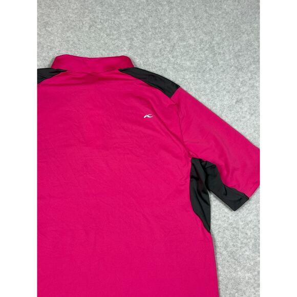 Kjus Mens Size 52 / L Gray Pink Superload Polo Shirt Short Sleeves - Picture 7 of 7